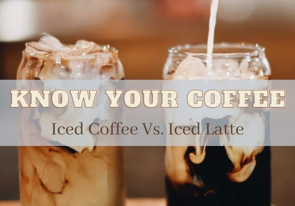 iced coffee vs. iced latte