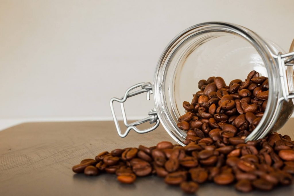 oily coffee beans